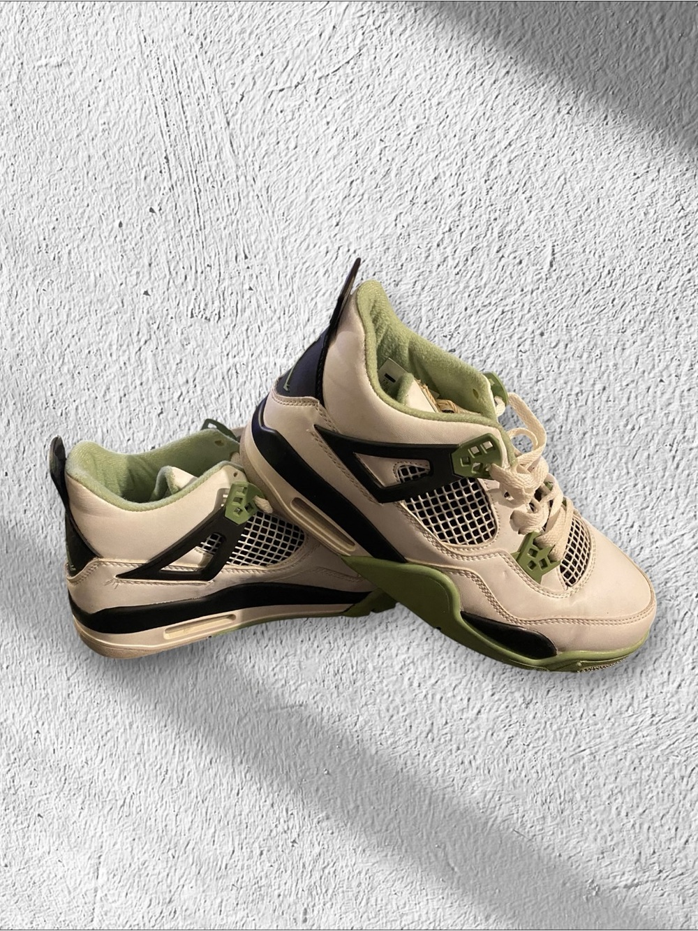 Jordan Men's Athletic Sneakers in white, Green & Black
